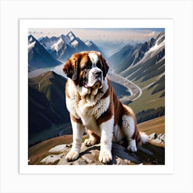 St Bernard 3 Art Print