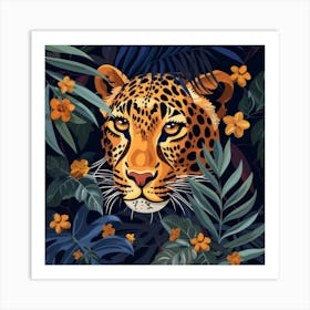 Leopard In The Jungle 2 Art Print