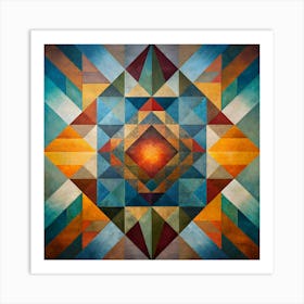 Geometric Abstract Painting 1 Art Print