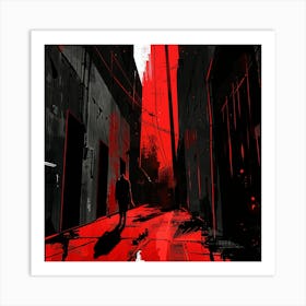 Red Alley Art Print
