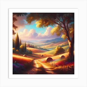 Tuscan Landscape 1 Art Print