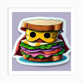 Superhero Sandwich 3 Art Print