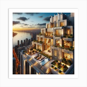 Dubai Skyline 2 Art Print