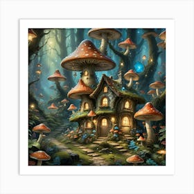 Fairy House In The Forest Art Print