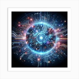 Futuristic Technology Concept 1 Art Print