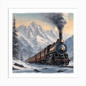 Train On The Tracks Art Print