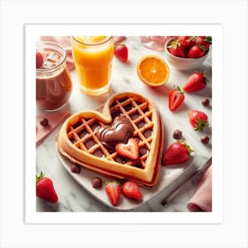 Heart Waffles 2 Art Print