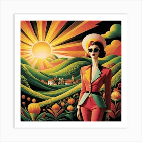 A Vibrant And Captivating Retro Inspired Illustrat Azeejofzsw Lwqbsj45aqg Sudy400dtrmb0s17nt6lza Art Print