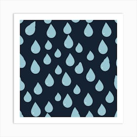 Raindrops On A Black Background Art Print Art Print