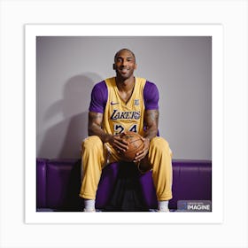 Kobe Bryant AI Art Print