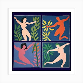 Women Dancing, Shape Study, The Matisse Inspired Art Collection 2 Art Print