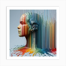 Abstract Portrait Of A Woman 7 Art Print