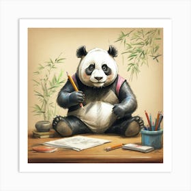 Panda Bear Drawing 4 Art Print