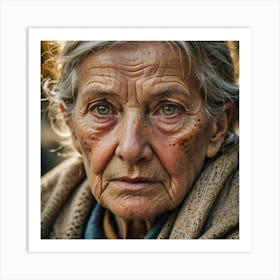 Portrait Of An Old Woman Art Print