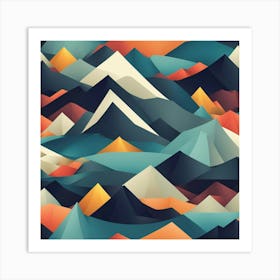 Abstract Mountains 3 Art Print