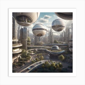 Futuristic Cityscape 42 Art Print