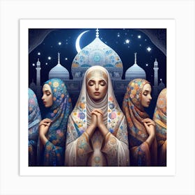 Muslim Women Praying Art Print