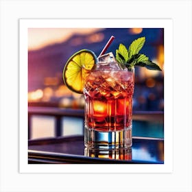 Cocktail On A Table 1 Art Print