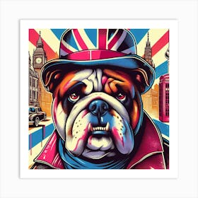 Bulldog In London Art Print