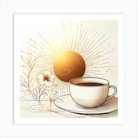 Coffee And Sun Art Print