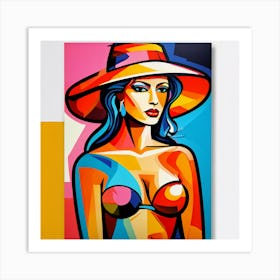 Wonderful Abstract Bikini Woman 992134874 Art Print