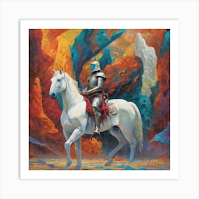 Knight On Horseback 7 Art Print