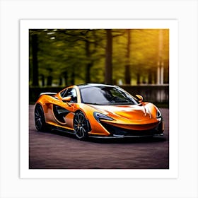 Mclaren Car Automobile Vehicle Automotive British Brand Logo Iconic Luxury Performance St (2) Art Print