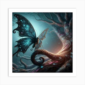 Butterfly In The Forest 13 Art Print