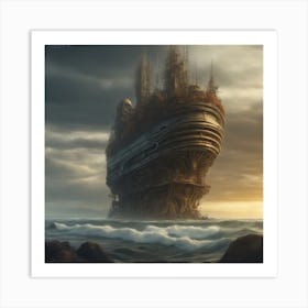 Ship In The Sea 1 Art Print