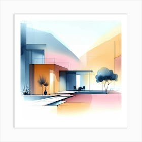 Abstract House Design Art Print