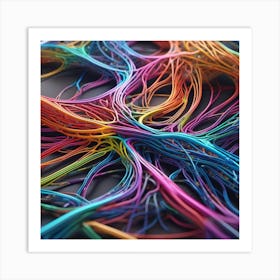 Colorful Wires 40 Art Print