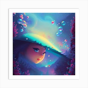 Girl In A Hat Art Print