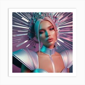 Futuristic Queen Art Print