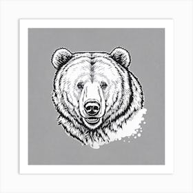 Bear Head Art Print