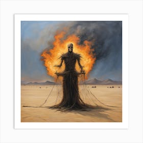 Skeleton In The Desert 1 Art Print