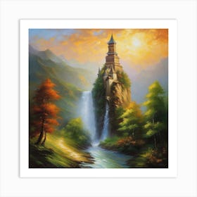 Castle In The Mountains 7 Art Print