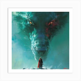 Wolf And The Woman Art Print