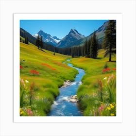 Mountain Stream Art Print