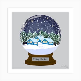 Christmas Glass Globe Art Print