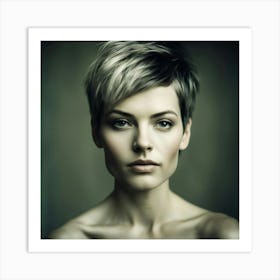 Short Haired Woman Art Print