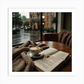 Coffee And Book 22 Art Print