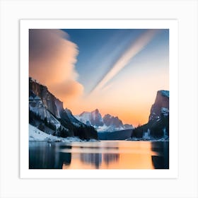 Sunset In The Mountains Art Print