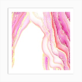 Sparkling Pink Agate Texture 06 1 Art Print