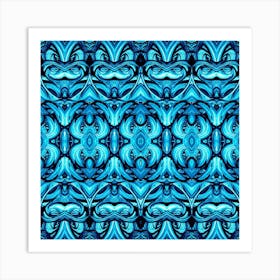 Abstract Blue Patterns BACKGROUND Art Print
