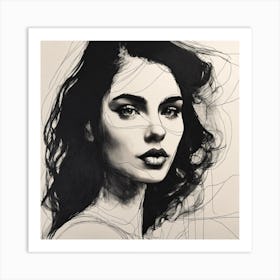 Drawing Of A Woman 1 Art Print