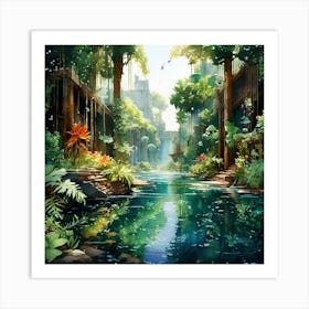 River In The Jungle Art Print