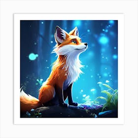 Fox In The Forest 1 Art Print