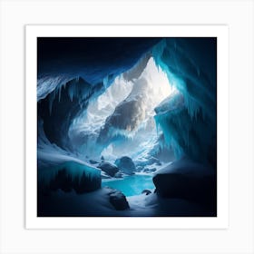 The Enchanting Ice Cascading Caves Art Print