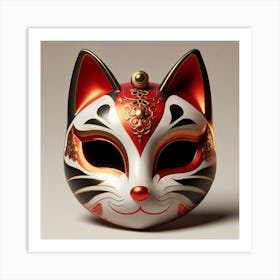 Chinese Cat Mask 1 Art Print