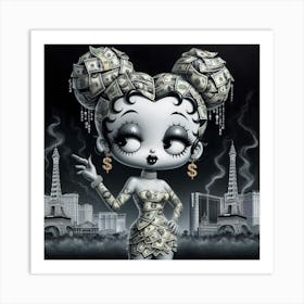 Betty Boop taken over Las Vegas 1 Art Print